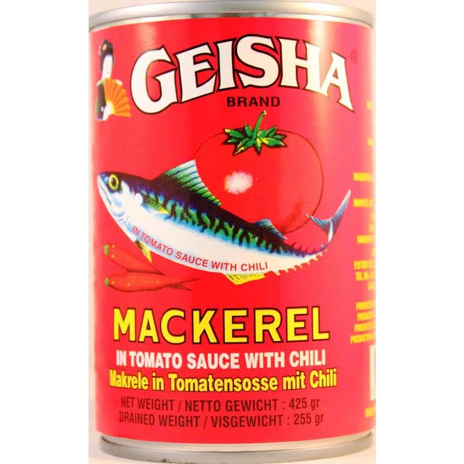 Geisha Mackerel in Tomato Sauce with Chili (Red)- 15oz/ 24 cans - 24 cans