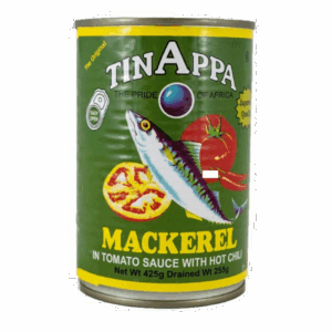Tinappa Mackerel in Tomato Sauce with Hot Chili (Green)- 225g/ 24 cans - 24 cans