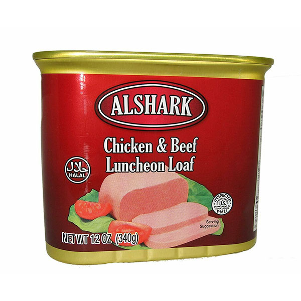 Alshark Beef and Chicken Luncheon Loaf 12oz/24 cans - 24 cans
