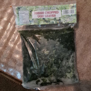 Frozen Chopped Ugu Leaves- 1lbs/ 40 bags -