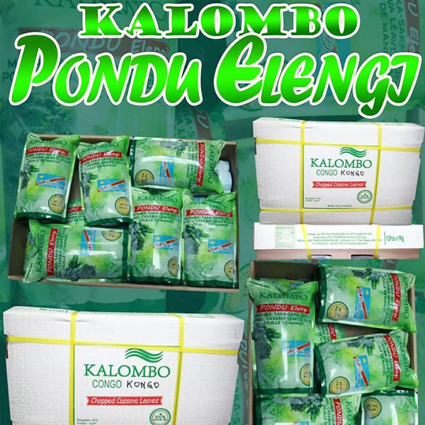 Frozen Kalombo Cassava Leaves- 1kg/ 12 cartons -