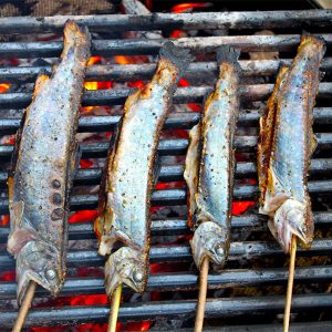 Smoked Fish Brochettes (Whole Fish)- 5 lb