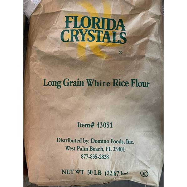 Florida Crystals Long Grain White Rice Flour- 50lbs