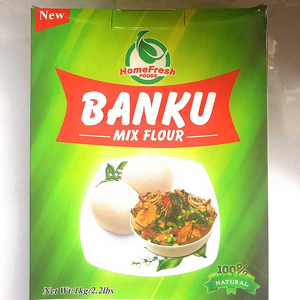 HomeFresh Banku Mix Flour- 2.2lbs/ 12 pcs - 12 pcs