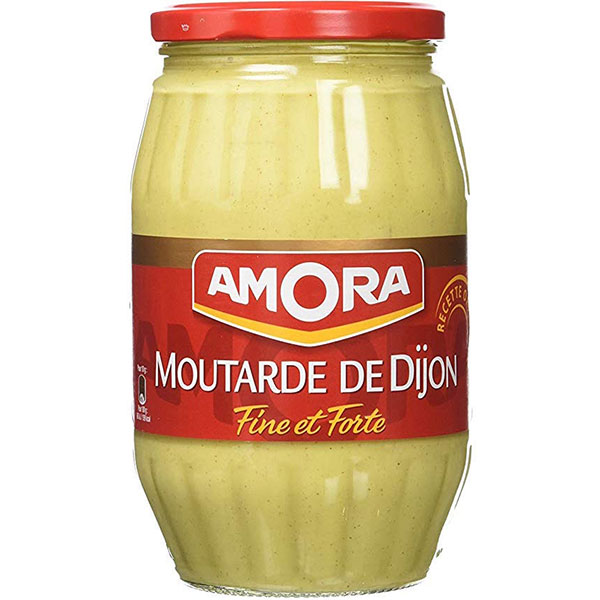 Amora Moutarde de Dijon (Authentic French Dijon Mustard) – 440g Jars - ox of 12 Bulk Wholesale Case