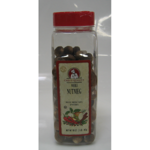 Chef's Quality - Whole Nutmeg - 16 oz Jar