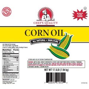Chef's Quality - Corn Oil, 2 Pack, 17 lb