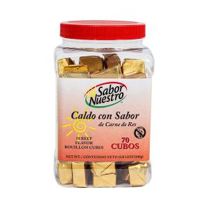 Sabor Nuestro - Beef Flavor Bouillon Cubes - 70 ct Jar