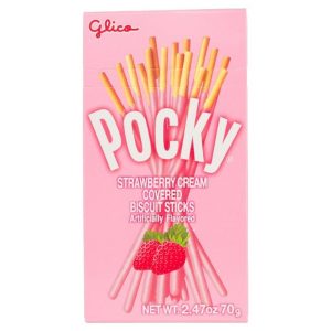 Pocky - Strawberry Cream Covered Biscuit Sticks - 10Ct