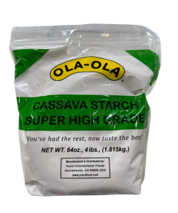 Ola Ola Cassava Starch (Premium Tapioca Starch) – 4lb Bags - Box of 8 Bulk Wholesale Case