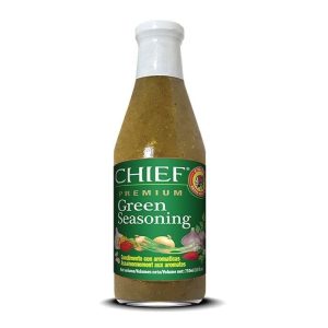 Chief Premium Green Seasoning (Authentic Trinidadian Marinade) – 25 oz Bottles - Box of 12 Bulk Wholesale C