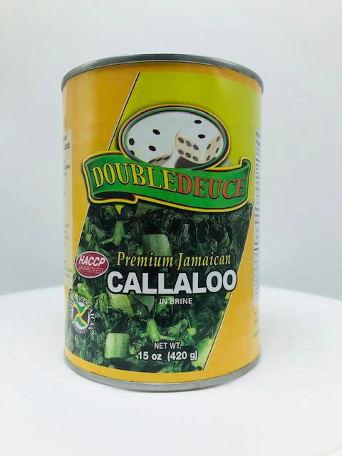 Double Deuce Premium Jamaican Callaloo – 15 oz Cans – Box of 24 Bulk Wholesale Case