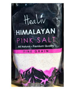 Healiv Himalayan Pink Salt Fine Grain 35.27 oz 1 kg - Cas...