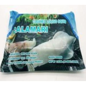 Frozen Squid - 8-12" tubes & tentacles (China), imported, 2.5 lb tray