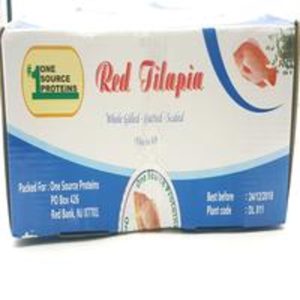 Frozen Whole Red Tilapia - 350-550 g, gilled, gutted and scaled, wrap pack, 10 lb box
