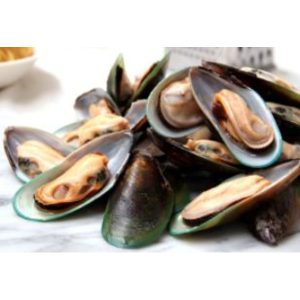 Frozen New Zealand Green Lip Half Shell Mussles - IQF, blanched, 2 lb box