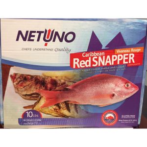Frozen Whole Caribbean Red Snapper - 3/4 - 1 lb avg, 10 lb box