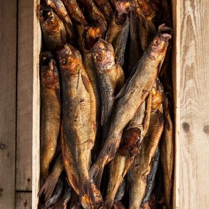 Whole Smoked Herring (Choice Bloaters) – 18 lb Bulk Wholesale Box