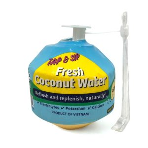 Tap & Sip Fresh Young Thai Coconut Water – Easy-Open Ready-to-Drink - Box of 36 Bulk Wholesale Case