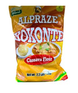 Alpraize Premium Konkonte Cassava Flour – 2.2 lb (1kg) Bag- Box of 18 Bulk Wholesale Case