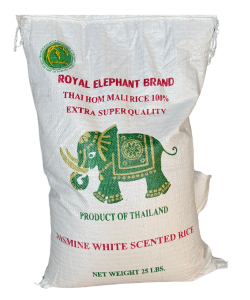 Royal Elephant Premium Thai Jasmine Rice – 25 lb x 25 Bags