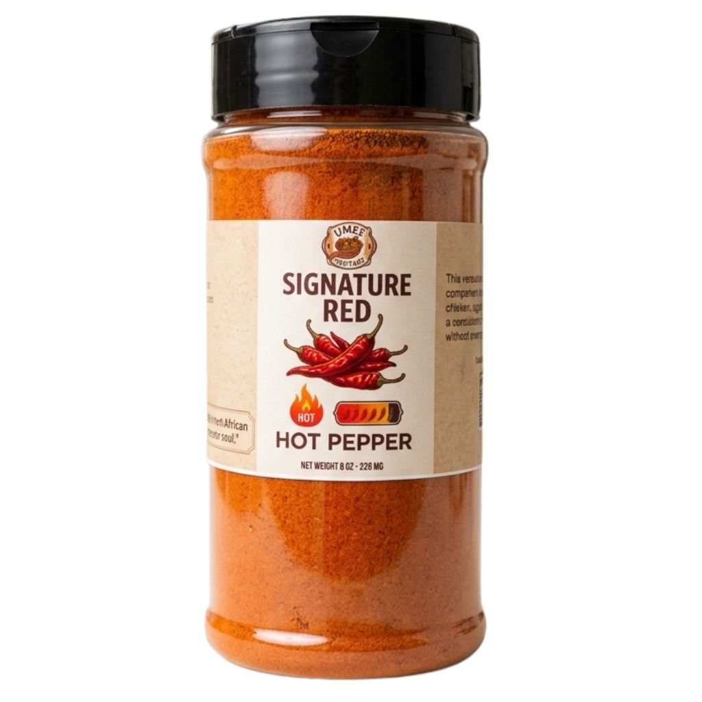 Signature Red African Hot Pepper Blend | Umee Heritage 8 oz pack of 12