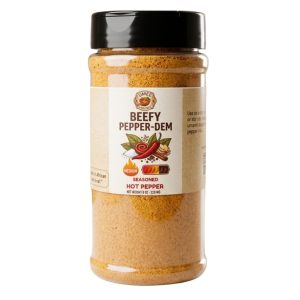 Beefy Pepper-Dem Savory Seasoned Hot Pepper | Umee Heritage 8 oz pack of 15