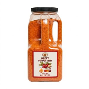 Beefy Pepper-Dem Savory Seasoned Hot Pepper | Umee Heritage 5 lb pack of 4