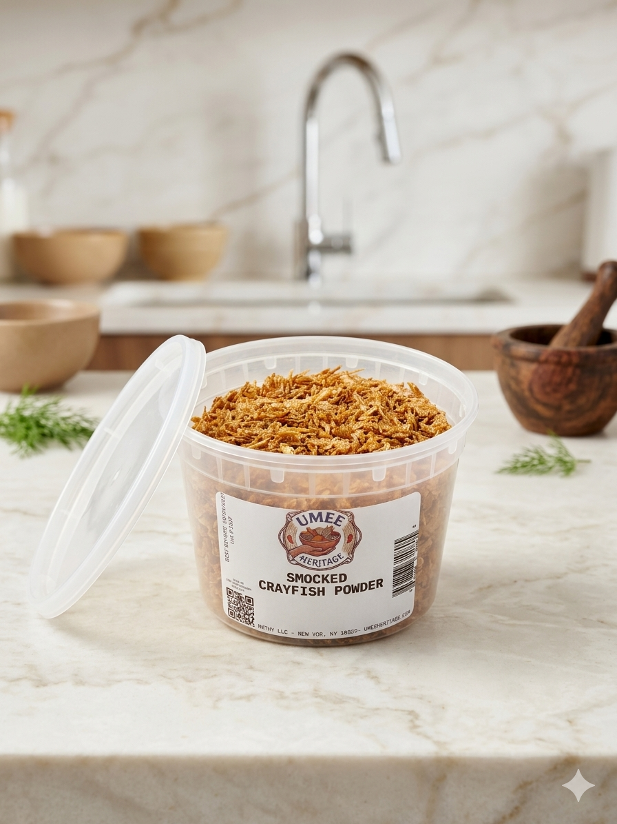 Umee Heritage Smoked Crayfish Powder &ndash; 4 oz (113g) Jars &ndash; Box of 12 Bulk Wholesale Case