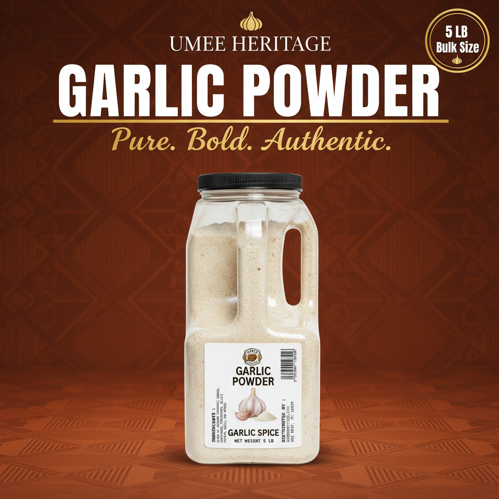 Umee Heritage Garlic Powder 5lb – Bulk African Spice (4 Bottle Bulk) - Image 3