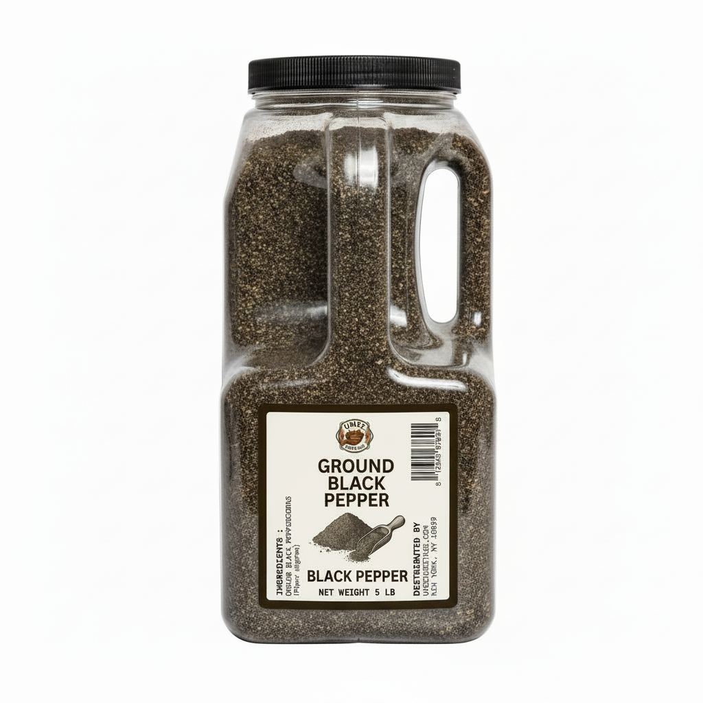 Umee Heritage Ground Black Pepper 5lb – Bulk African Spice (4 Bottle Bulk)
