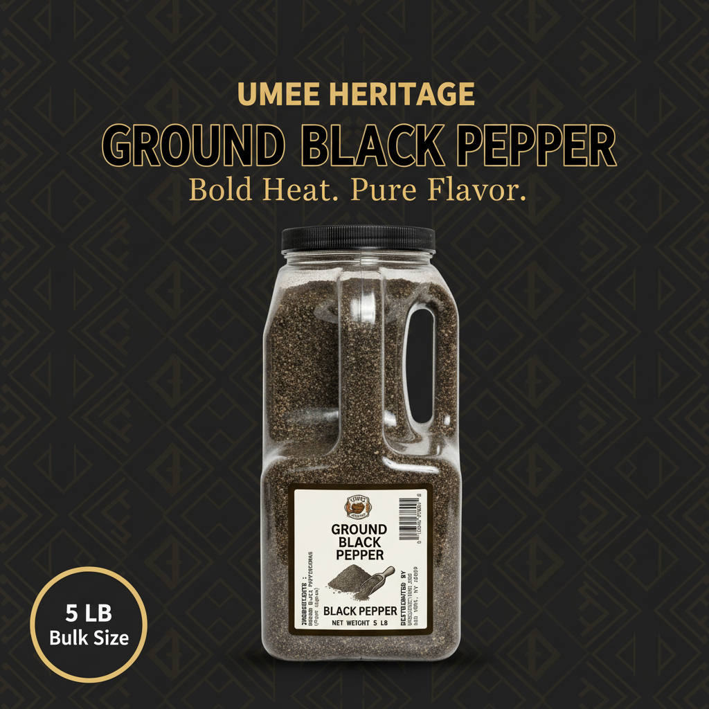 Umee Heritage Ground Black Pepper 5lb – Bulk African Spice (4 Bottle Bulk) - Image 3