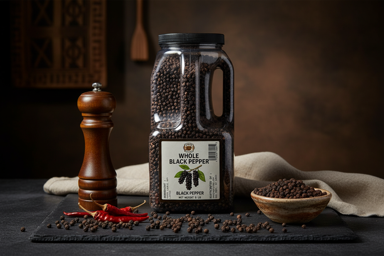 Umee Heritage Whole Black Pepper 5lb – Bulk African Spice (4 Bottle Bulk) - Image 2