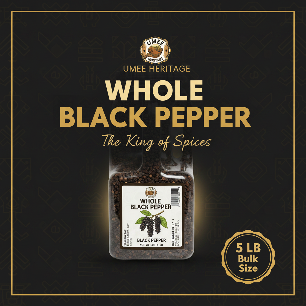 Umee Heritage Whole Black Pepper 5lb – Bulk African Spice (4 Bottle Bulk) - Image 3