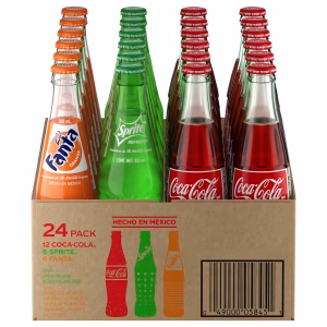 Coca-Cola, Fanta, Sprite Variety Pack - Mexico Glass Bottles, 355 mL, 24 Pack