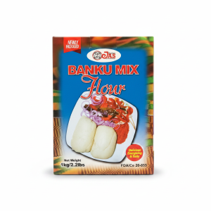 Madam JAS Banku Mix Flour – Authentic West African Fermented Corn & Cassava Blend (1kg / 2.2lbs) -12 pack