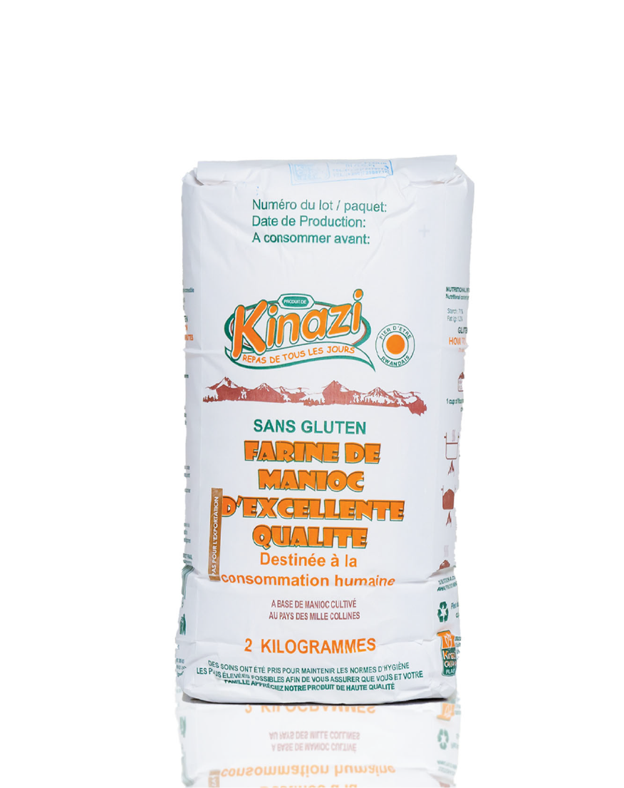 Kinazi Premium Fine Cassava Flour (Fufu/Ugali) &ndash; Wholesale 10 x 2kg Bulk Case (44lbs Total)
