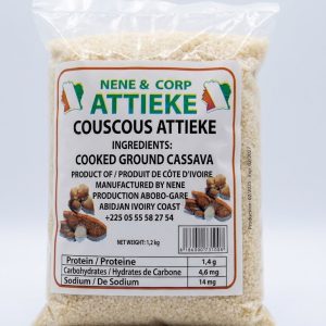 Nene Corp Premium Authentic Attiéké (Ivorian Fermented Cassava Couscous) – Wholesale 25 x 1.2 kg Master Case (30 kg / 66 lbs Total)