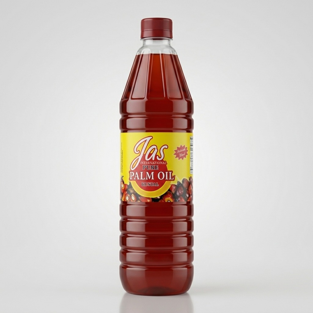 Jas Authentic Pure African Red Palm Oil – Wholesale 12 x 1L Retail Bottle Case (12 Liters Total)