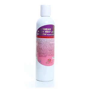 LAVENDER LIQUID BLACK SOAP: 8 OZ - Pack of 24
