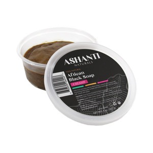 ASHANTI NATURALS: 100% NATURAL CREAMY AFRICAN BLACK SOAP - 8 OZ. - Pack of 24