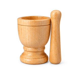 Large Wooden Mortar and Hand Pestle Set (Pack of 6)